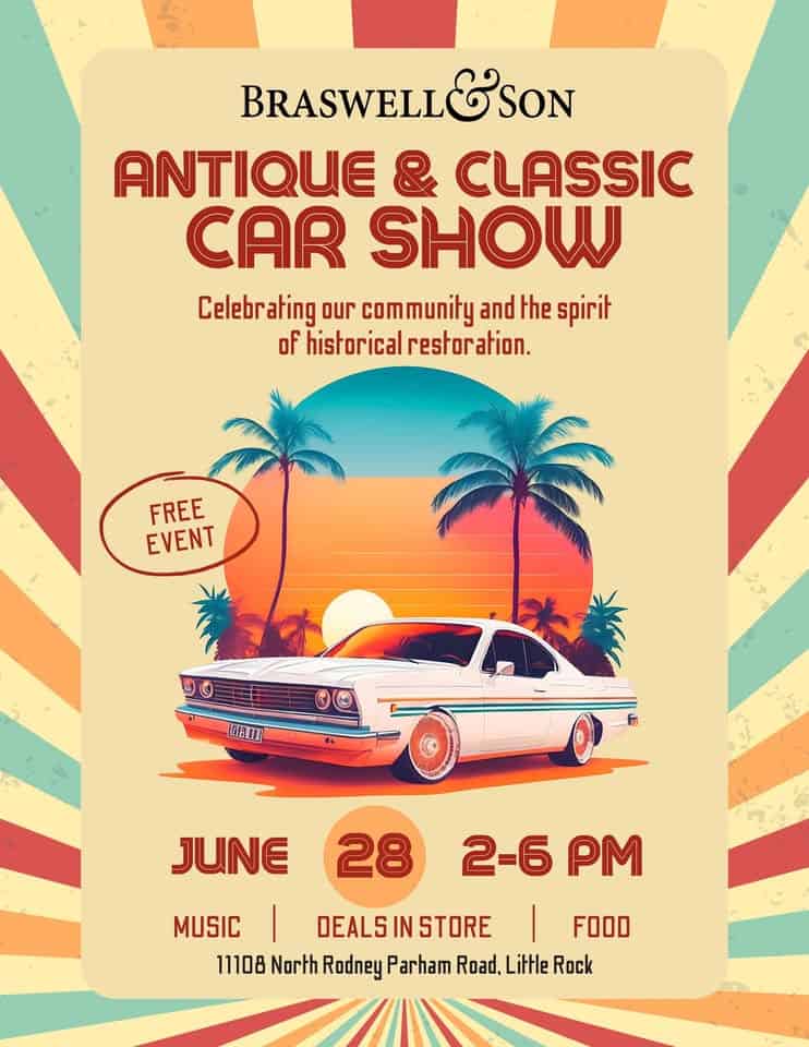 Antique & Classic Car Show event at 11108 N Rodney Parham Rd in Little Rock, AR on June 28, 2025