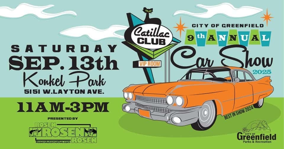 City of Greenfield Car Show event at 5001 W Layton Ave in Milwaukee, WI on September 13, 2025