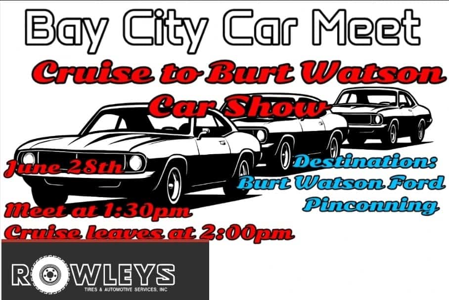 Cruise to a car show event at 3596 Wilder Rd in Bay City, MI on June 28, 2025