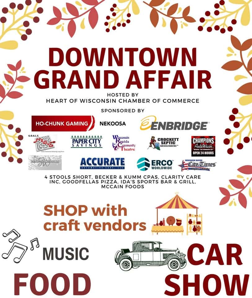 Downtown Grand Affair Wisconsin Rapids event at 1041 Wisconsin St in Wisconsin Rapids, WI on September 7, 2025