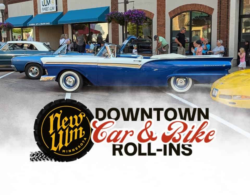 Downtown New Ulm Car & Bike Roll-In event at 1 N Minnesota St in New Ulm, MN on September 13, 2025