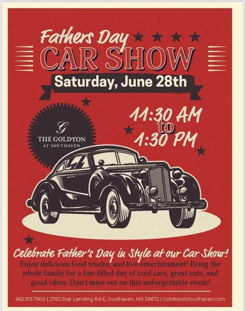 Father's Day Car Show event at The Goldton at Southaven in Southaven, MS on June 28, 2025