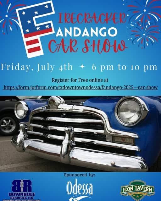 Firecracker Fandango Car Show event at Downtown Odessa in Odessa, TX on July 4, 2025
