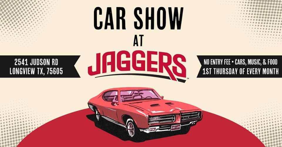 First Thursday Car Show at Jaggers event at Jaggers Restaurant in Longview, TX on July 3, 2025