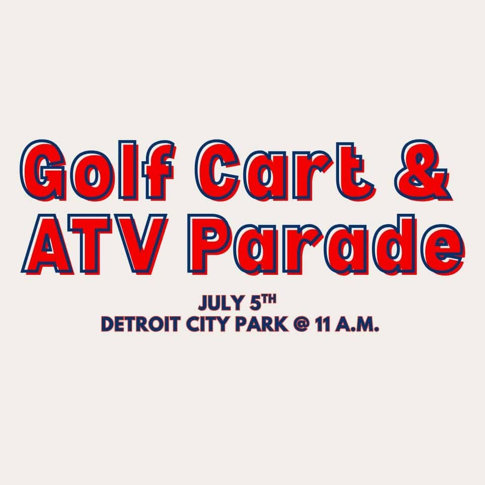 Golf Cart & ATV Parade event at Mountain High Teriyaki in Detroit, OR on July 5, 2025