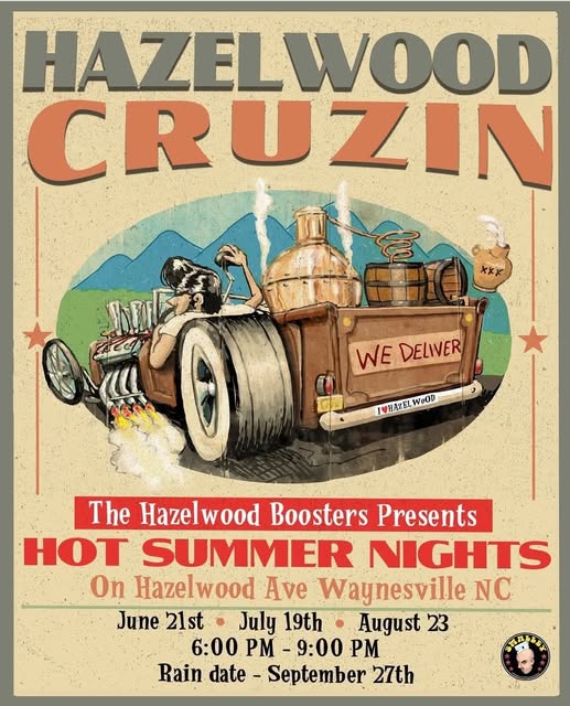 Hot Summer Nights event at Hazelwood Avenue in Waynesville, NC on June 21, 2025