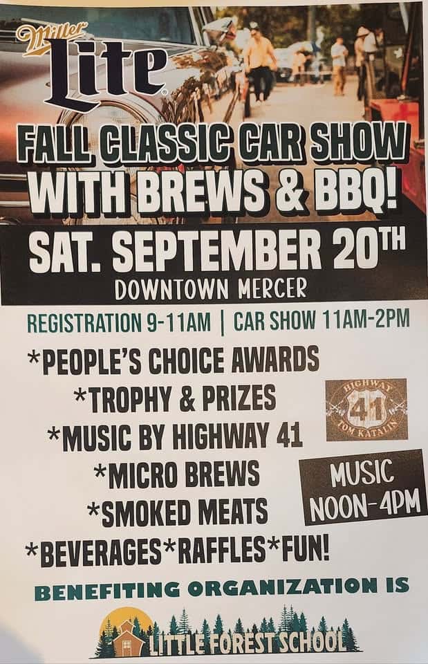 Mercer Car Show event at 2633 Railroad St in Mercer, WI on September 20, 2025