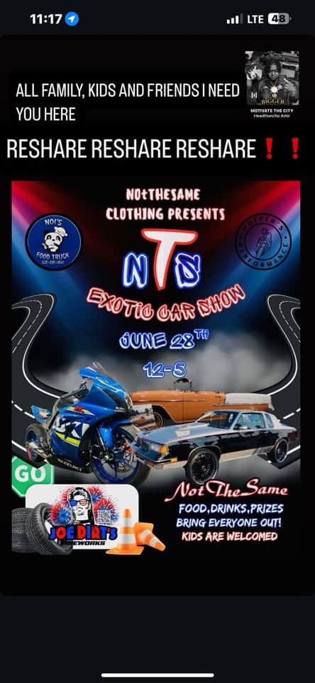 NTS EXOTIC CAR SHOW event at 3022 S Mclean Blvd in Wichita, KS on June 28, 2025