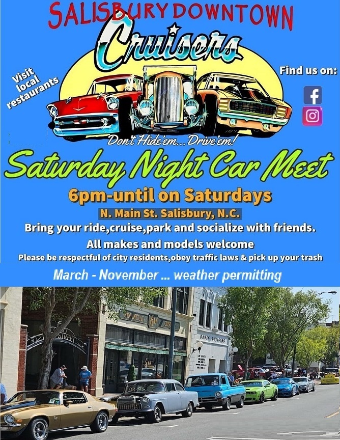Salisbury Downtown Saturday Night Car Meet event at N. Main St. Salisbury in Salisbury, NC on March 4, 2025