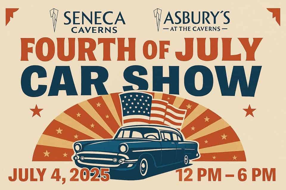 Seneca Caverns 4th of July Car Show 2025 event at 3328 Germany Valley Rd in Riverton, WV on July 4, 2025