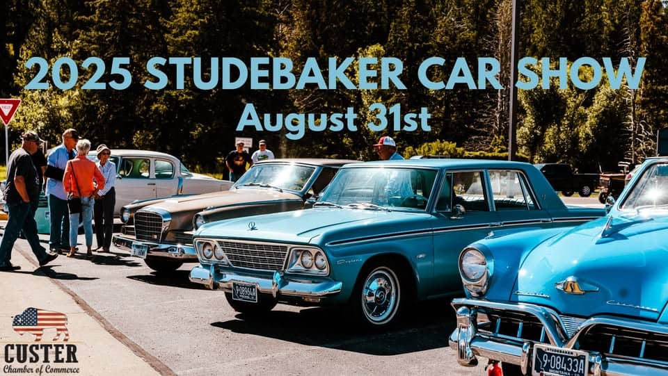 Studebaker Car Show event at 601 Harney St in Custer, SD on August 31, 2025