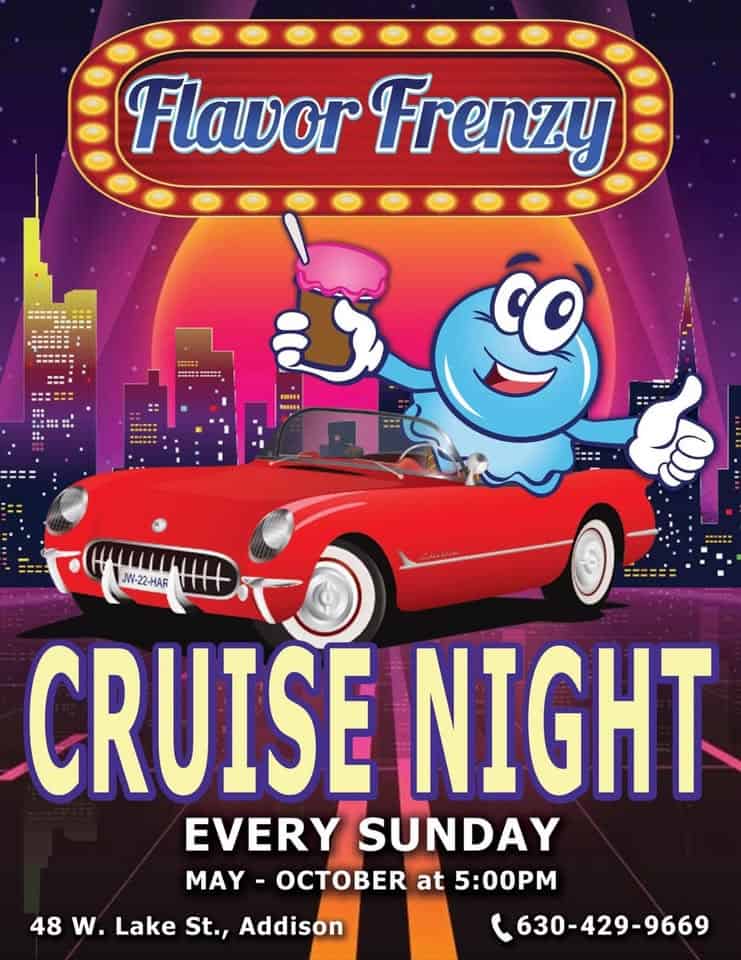 Summer of Sundaes Cruise Night event at 48 W Lake Street in Addison, IL on June 8, 2025