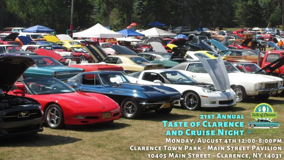 Taste of Clarence & Cruise Night event at 10405 Main St in Clarence, NY on August 4, 2025