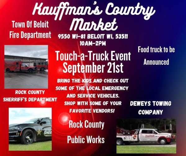 Touch-A-Truck Event event at Town Of Beloit Fire Department in Beloit, WI on September 21, 2025