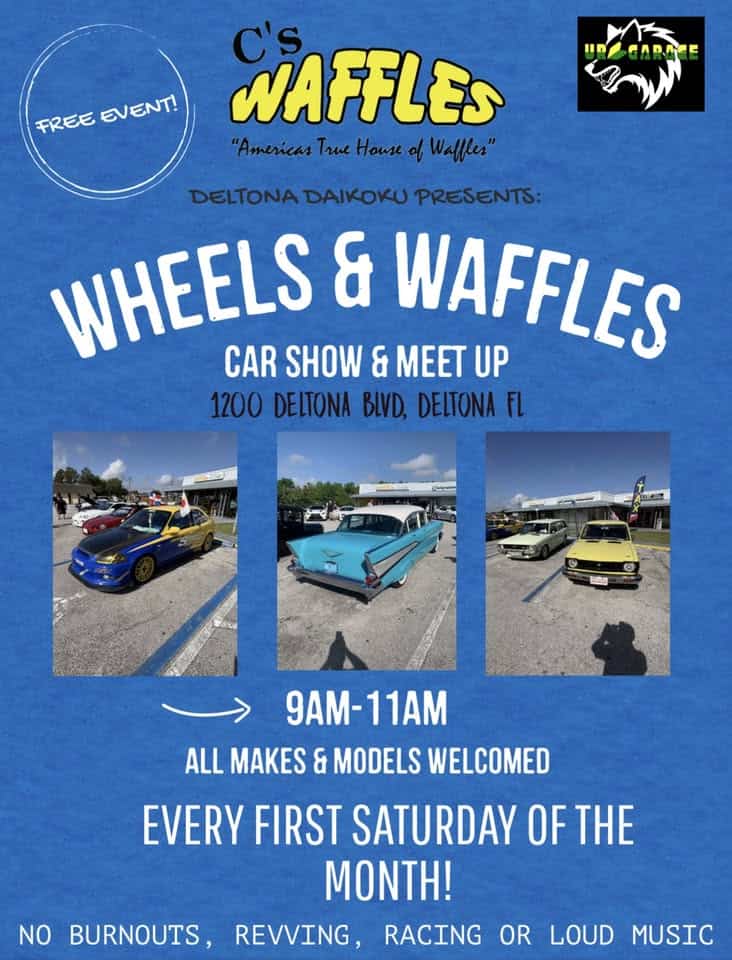 Wheels & Waffles event at 1200 Deltona Blvd Ste 1A in Deltona, FL on July 5, 2025