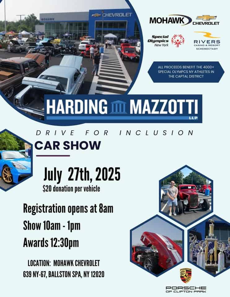 2025 Harding Mazzotti Drive for Inclusion Car Show and Dream Cruise event at 67 Ballston Avenue in Ballston Spa, NY on July 27, 2025