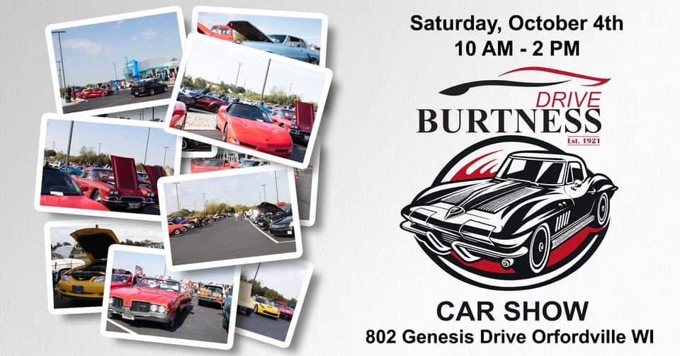 5th Annual Drive Burtness Car Show event at 802 Genesis Dr in Orfordville, WI on October 4, 2025