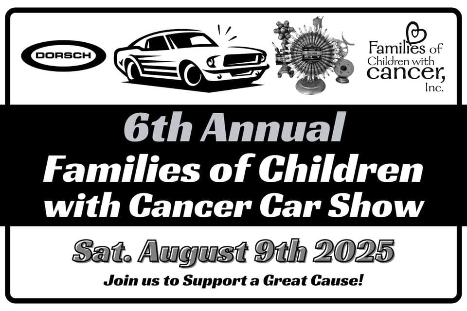6th Annual Families of Children with Cancer Car Show event at 2641 Eaton Rd in Green Bay, WI on August 9, 2025