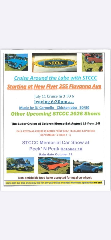 Southern Tier Classic Car Club 2026 Shows
