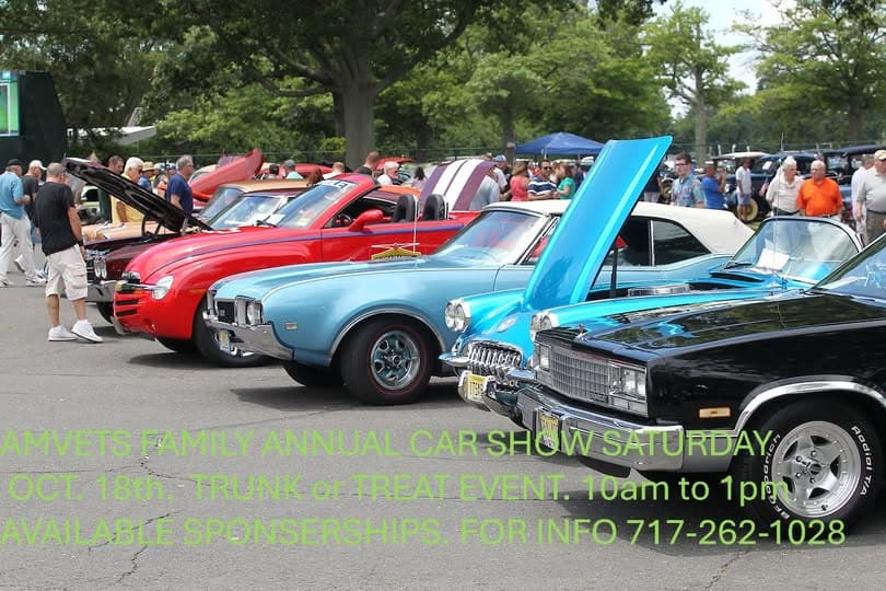 AMVETS Family 7th Annual Car, Truck, Jeep, Motorcycle, & Vendor Show event at 750 5Th Ave in Chambersburg, PA on October 18, 2025