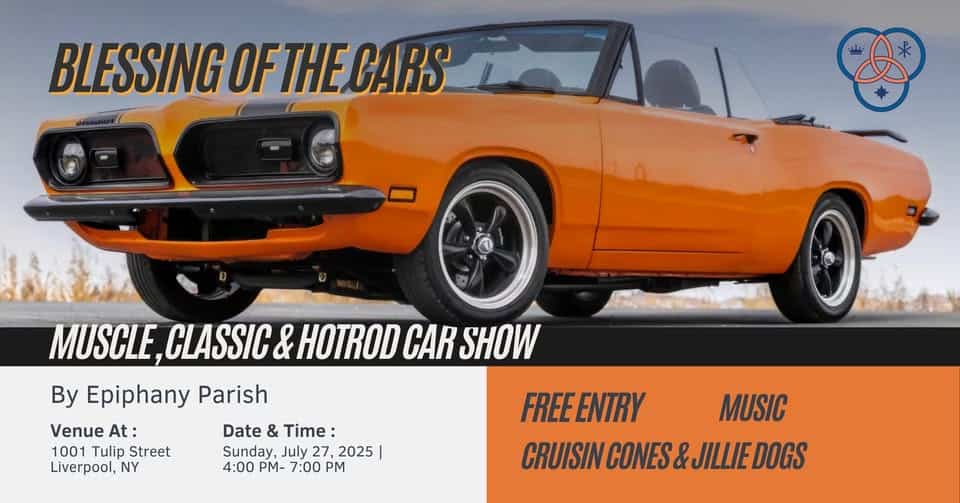 Blessing of the Cars 2025 event at 218 6Th St in Liverpool, NY on July 27, 2025
