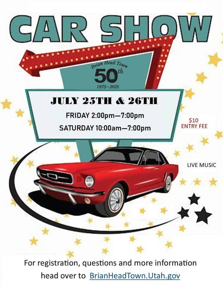 Brian Head 50th anniversary Car Show event at 56 N Hwy 143 in Brian Head, UT on July 25, 2025