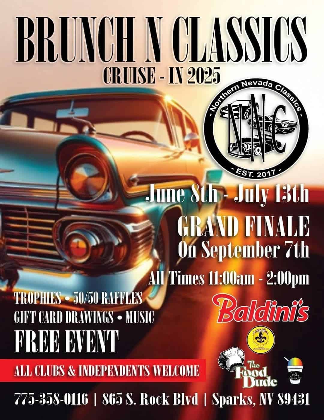 Brunch in Classics Cruise-In 2025 event at Baldini's in Sparks, NV on September 7, 2025