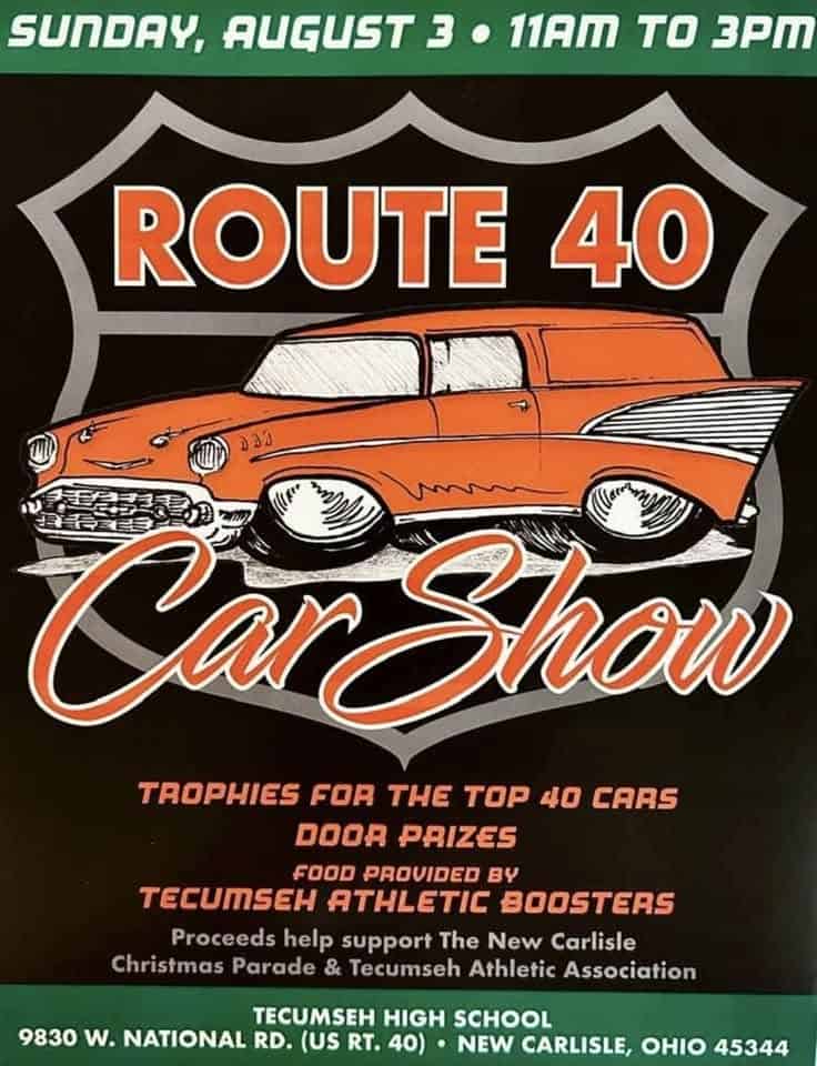 Car show event at 9830 W National Rd in New Carlisle, OH on August 3, 2025