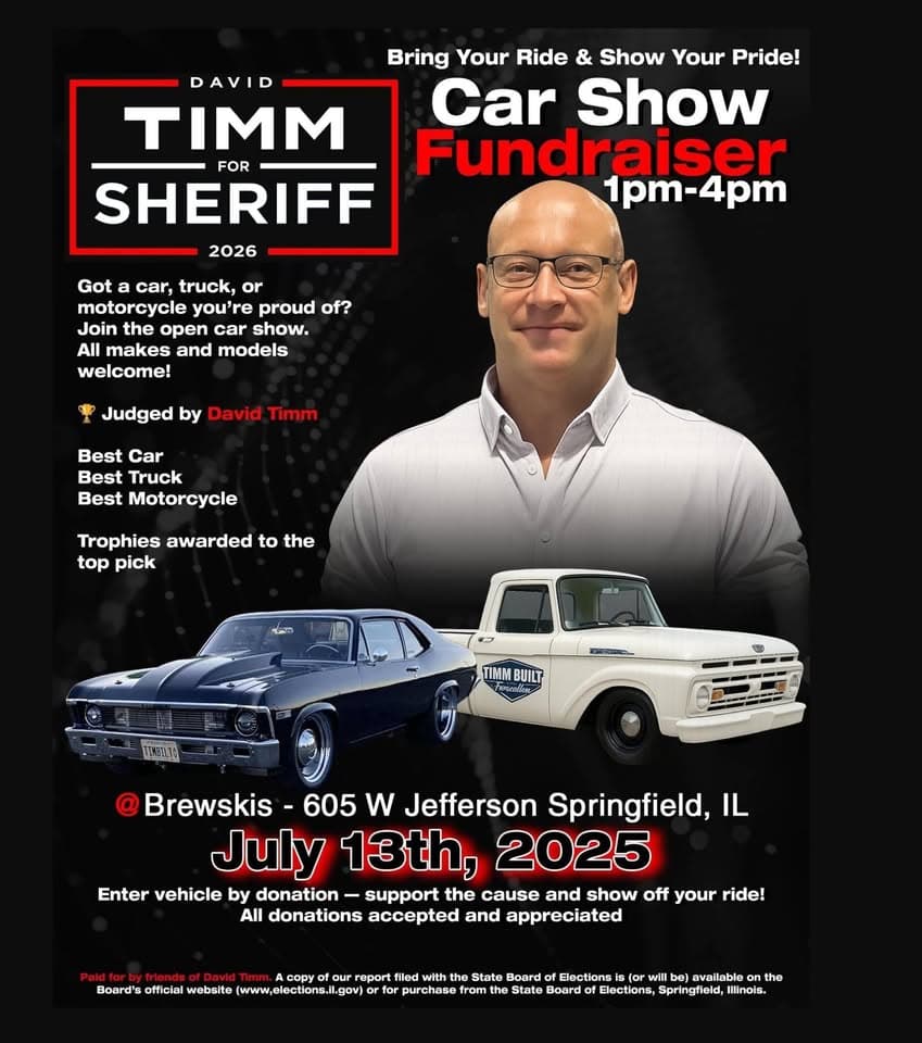 Car Show Fundraiser event at 605 W Jefferson St in Springfield, IL on July 13, 2025
