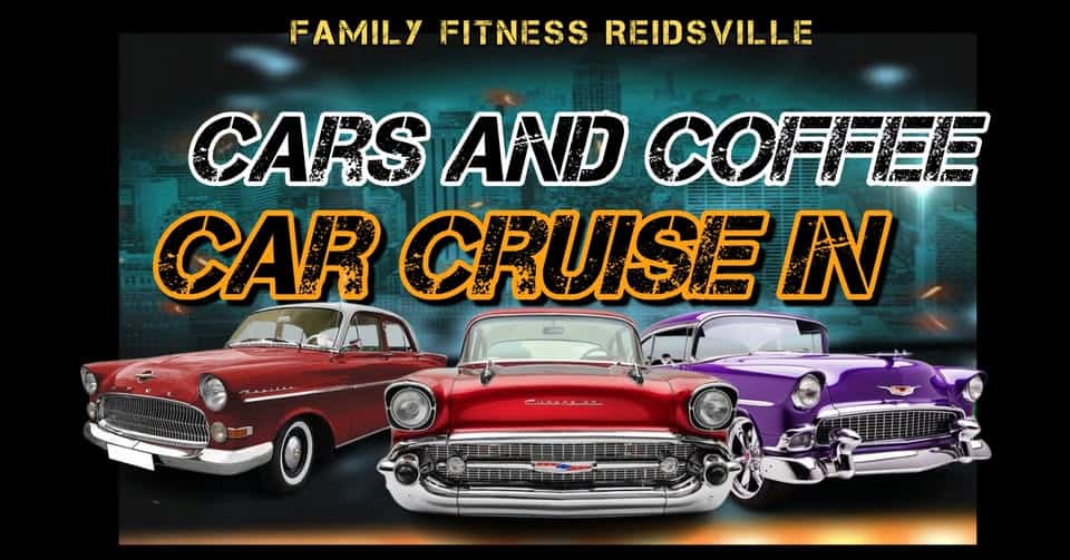 Cars and coffee car cruise event at 1428 Freeway Dr in Reidsville, NC on July 26, 2025