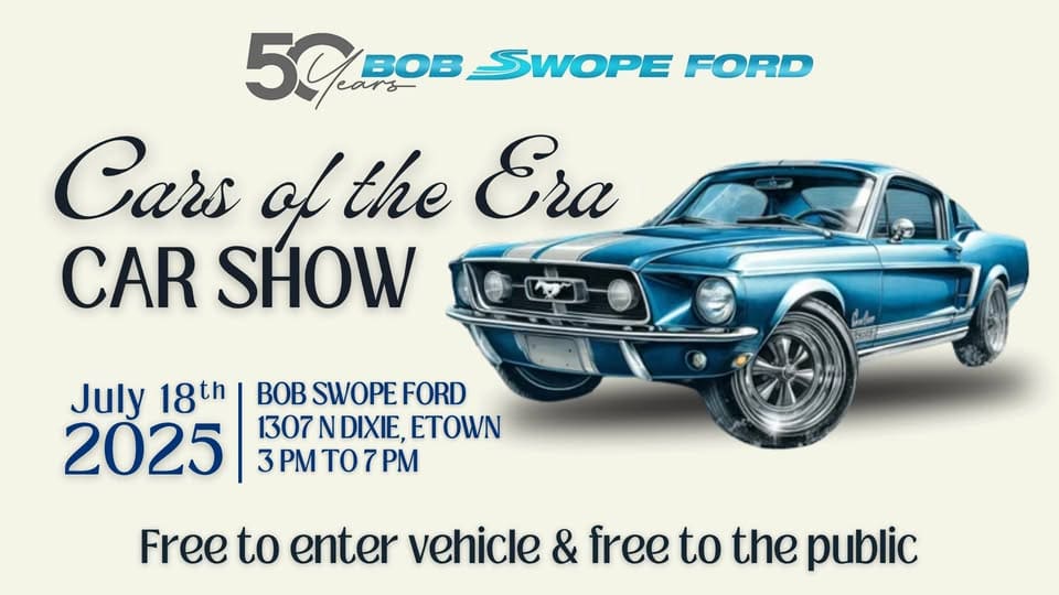 Cars of the Era Car Show event at 1307 N Dixie Hwy in Elizabethtown, KY on July 18, 2025