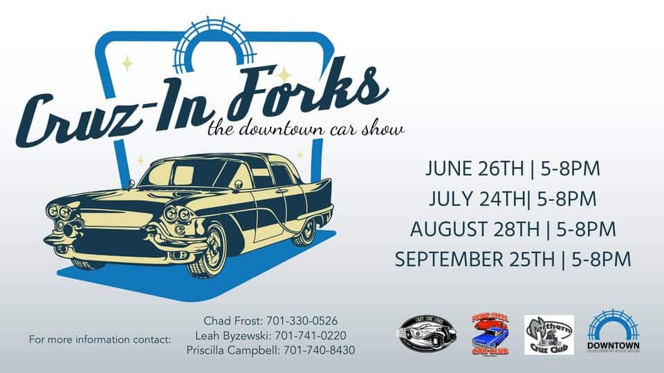 Cruz-In Forks Downtown Car Show event at 713 N 3Rd St in Grand Forks, ND on July 24, 2025
