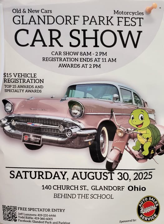 Glandorf Park Fest Car Show event at Glandorf Park in Glandorf, OH on August 30, 2025