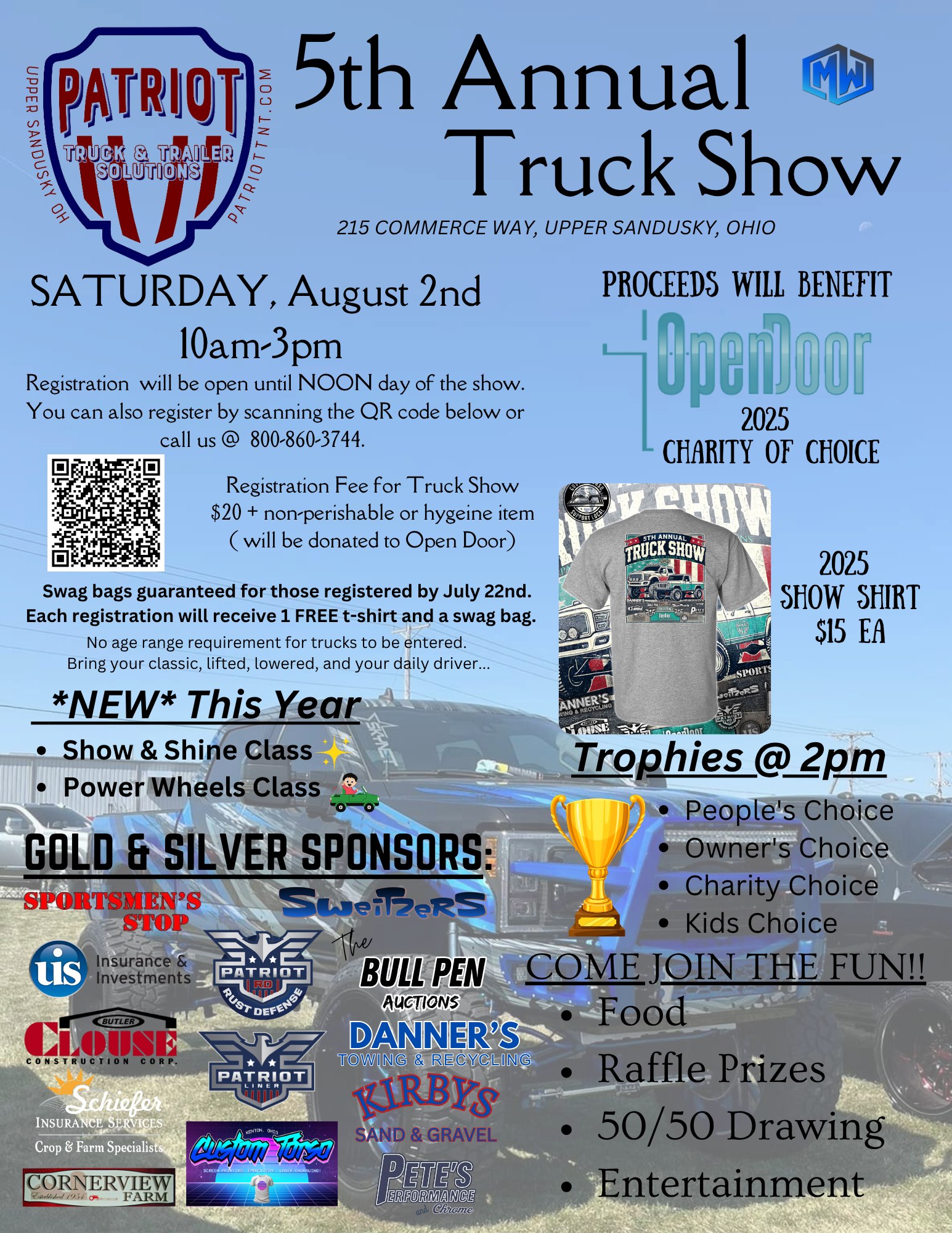 Patriot 5th Annual Truck & Trailer Solutions MW Truck Show event at 215 Commerce Way in Upper Sandusky, OH on August 2, 2025