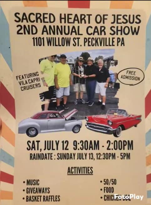 SHJ Car Show event at 1101 Willow St in Peckville, PA on July 12, 2025