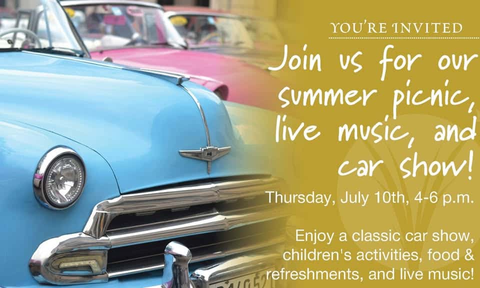 Summer Picnic, Live Music, & Car Show event at 3001 Hanley Rd in Hudson, WI on July 10, 2025
