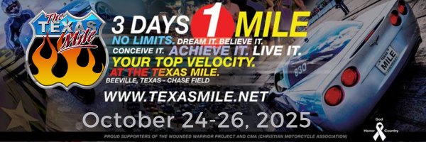 The Texas Mile: October 2025 Event event at 1399 Ofstie Rd in Beeville, TX on October 24, 2025