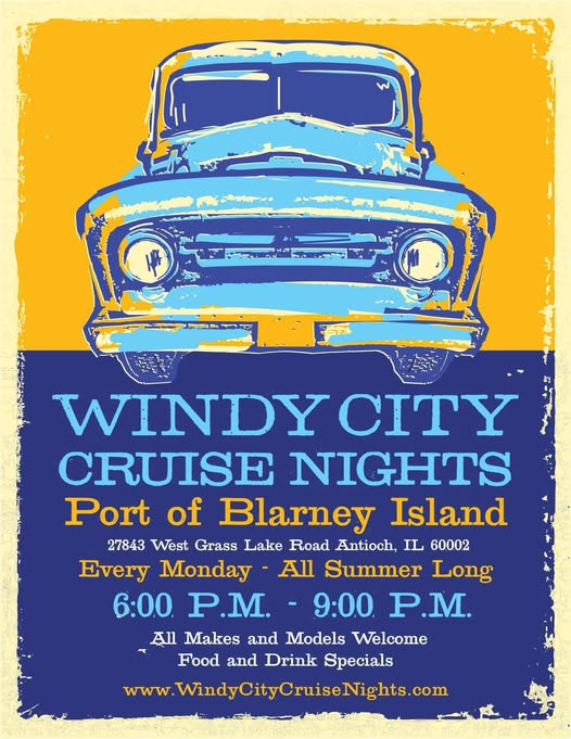 Windy City Cruise Nights event at Port of Blarney Island in Antioch, IL on June 3, 2025