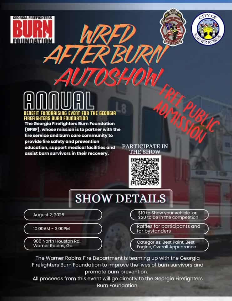 You're Invited to the WRFD After-Burn Auto Show! event at Warner Robins Fencing Society in Warner Robins, GA on August 2, 2025