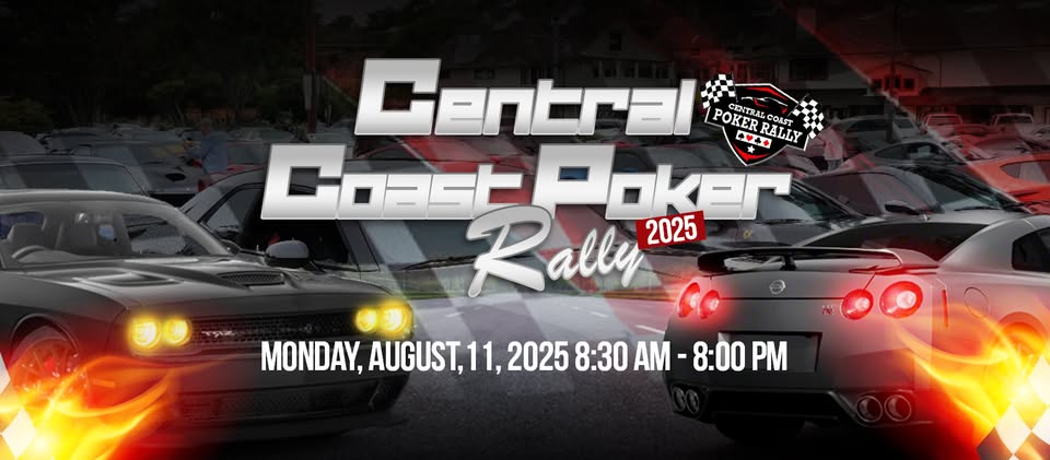 2025 Central Coast Poker Rally event at 110 General Stilwell Dr in Marina, CA on August 11, 2025