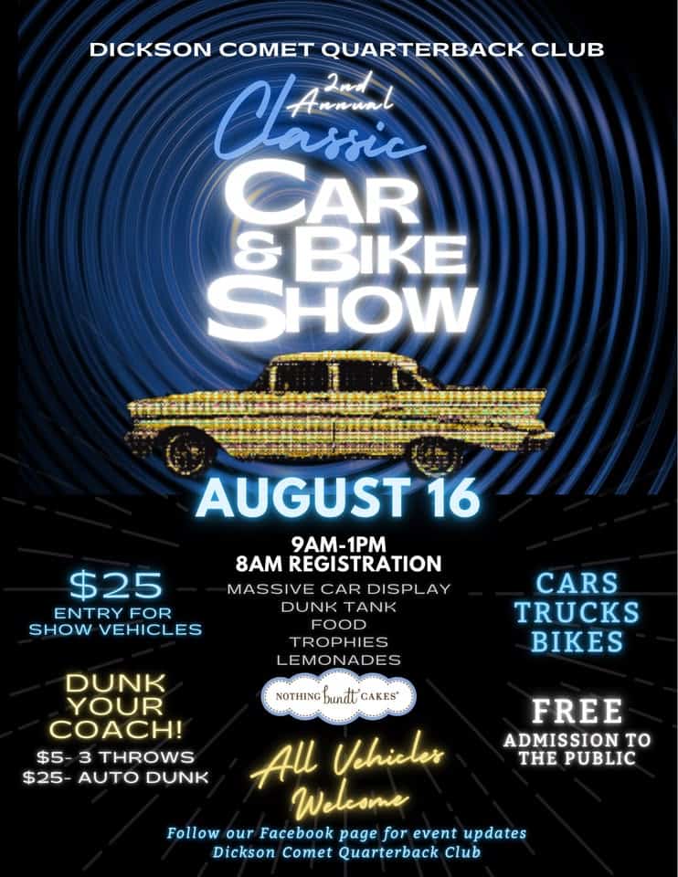 2nd Annual Car and Bike Show event at 4762 State Highway 199 in Ardmore, OK on August 16, 2025