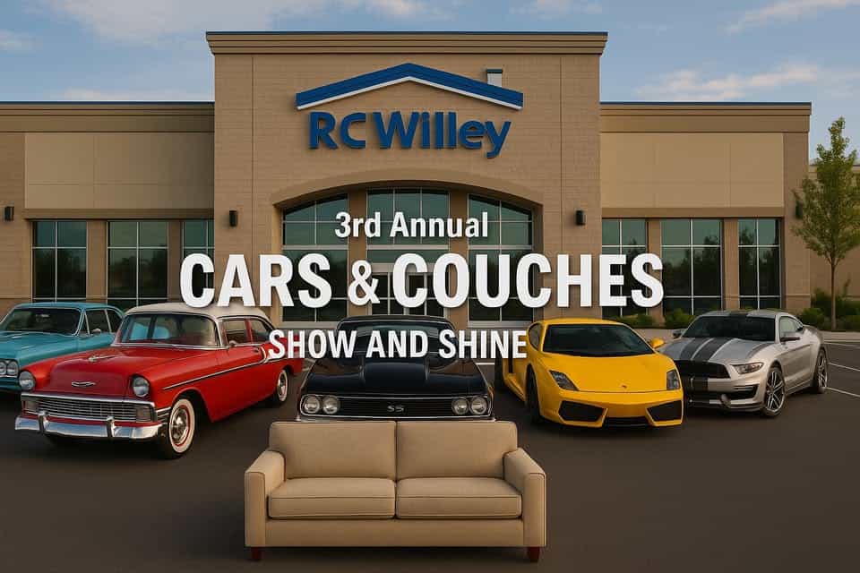 3rd Annual Cars & Couches Show and Shine event at RC Willey in Henderson, NV on September 6, 2025