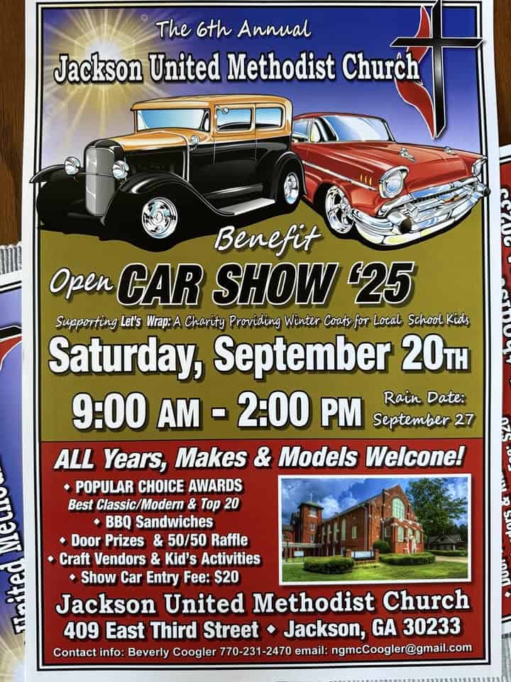 Benefit Open Car Show ‘25 event at 409 E 3Rd St in Jackson, GA on September 6, 2025