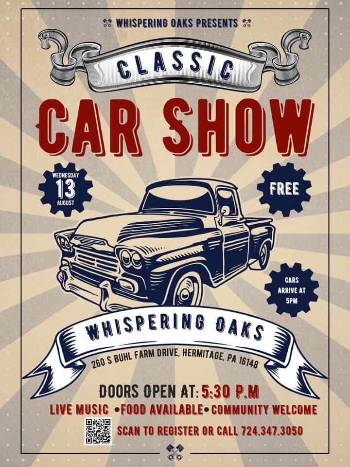 Classic Car Show event at 260 S Buhl Farm Dr in Hermitage, PA on August 13, 2025