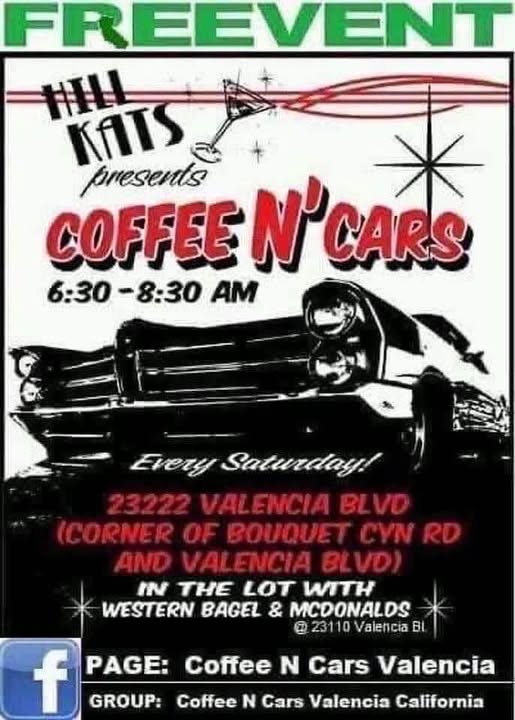 Coffee N Cars Valencia event at Western Bagel & McDonalds in Valencia, CA on August 16, 2025