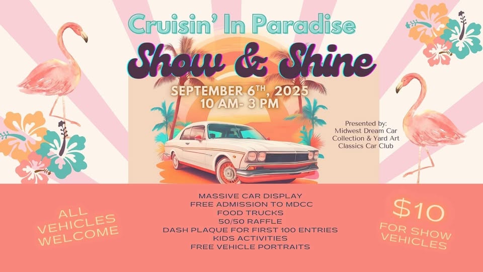 Cruisin' In Paradise Show & Shine event at 3007 Anderson Ave. in Manhattan, KS on September 6, 2025