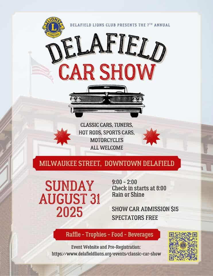 Delafield Car Show event at 710 Milwaukee St in Delafield, WI on August 31, 2025
