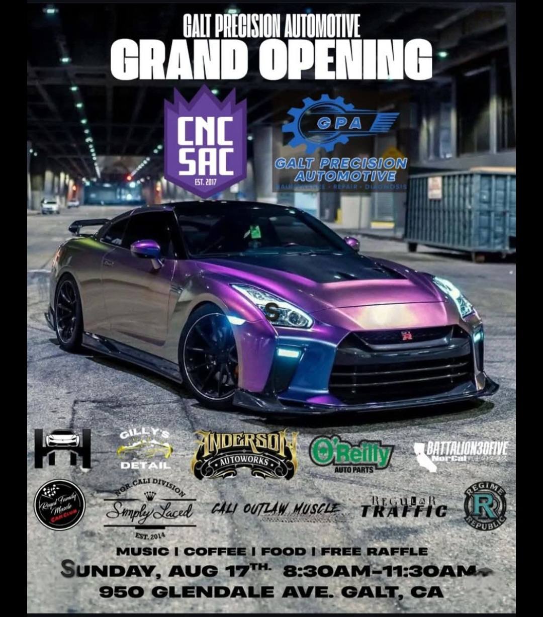 Galt Precision Automotive Grand Opening event at 950 Glendale Ave. in Galt, CA on August 17, 2025
