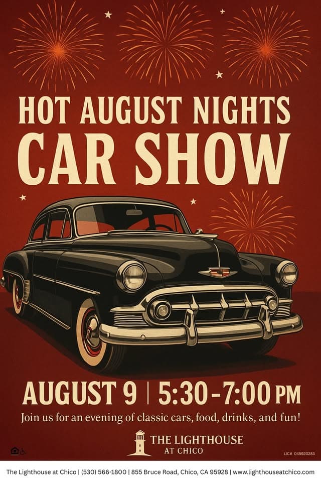 Hot August Nights Car Show event at 855 Bruce Rd in Chico, CA on August 9, 2025