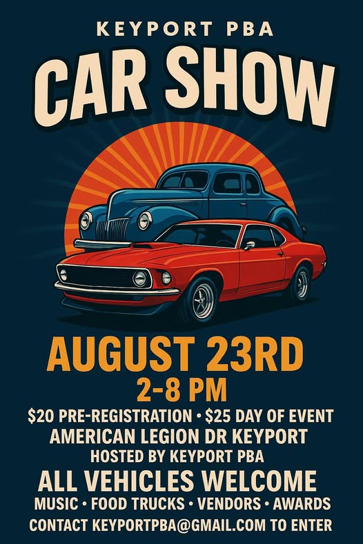 Keyport PBA Car Show event at American Legion DR Keyport in Keyport, NJ on August 23, 2025